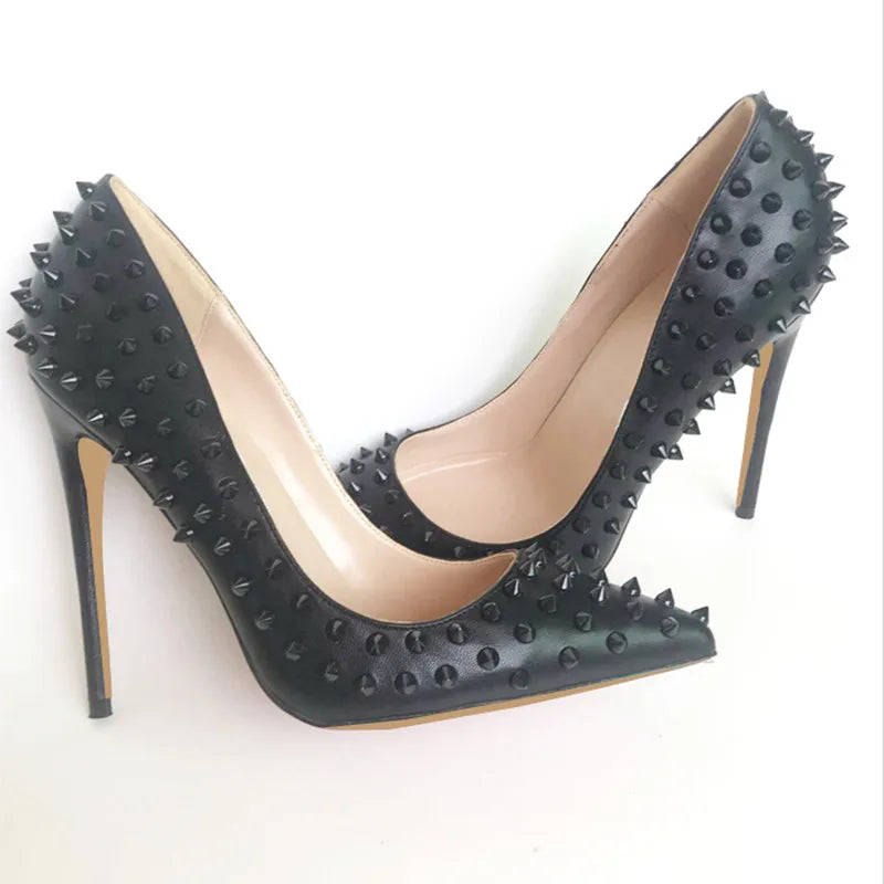 Black Spike Stilettos