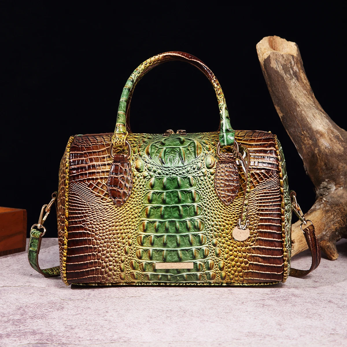 Ombre Crocodile Satchel