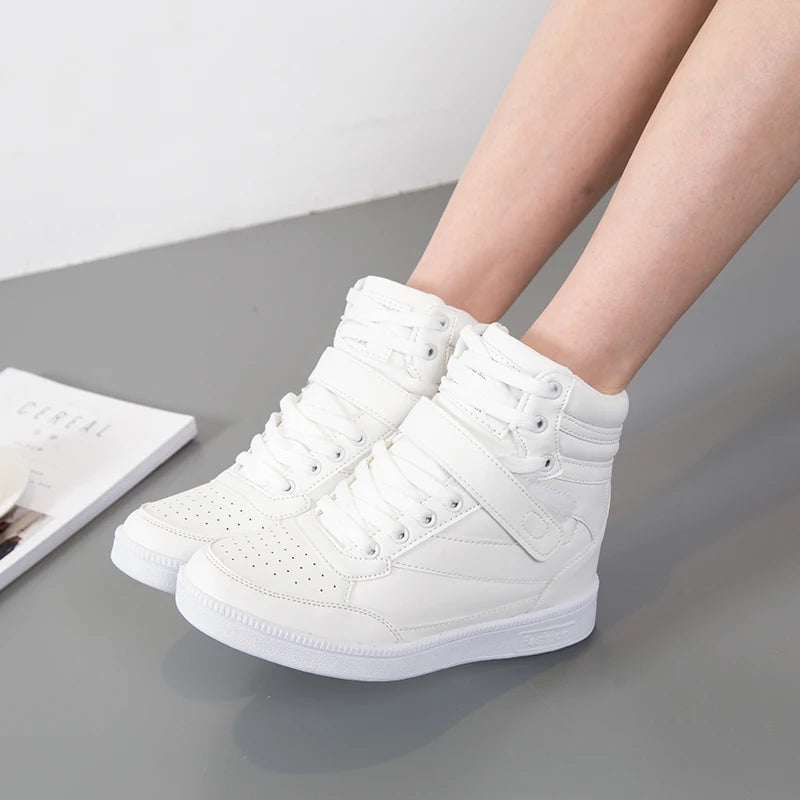 High-Top Leather Sneakers