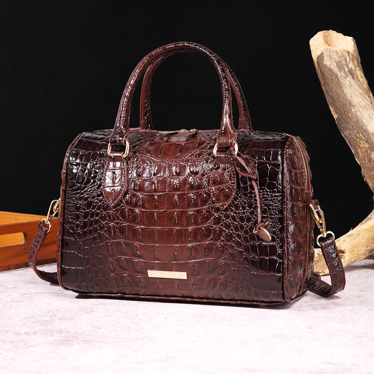 Ombre Crocodile Satchel
