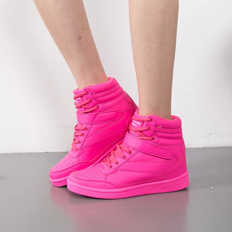 High-Top Leather Sneakers