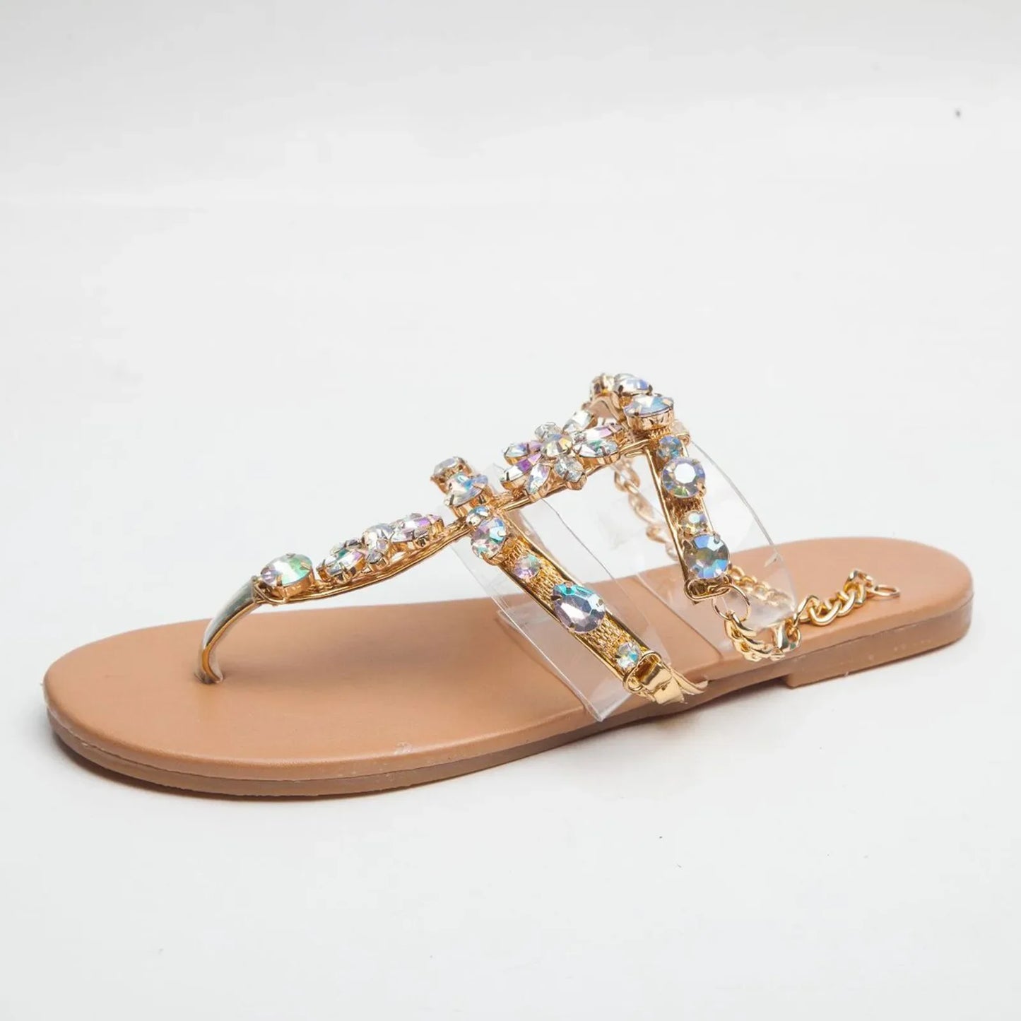 Crystal Chain Sandals