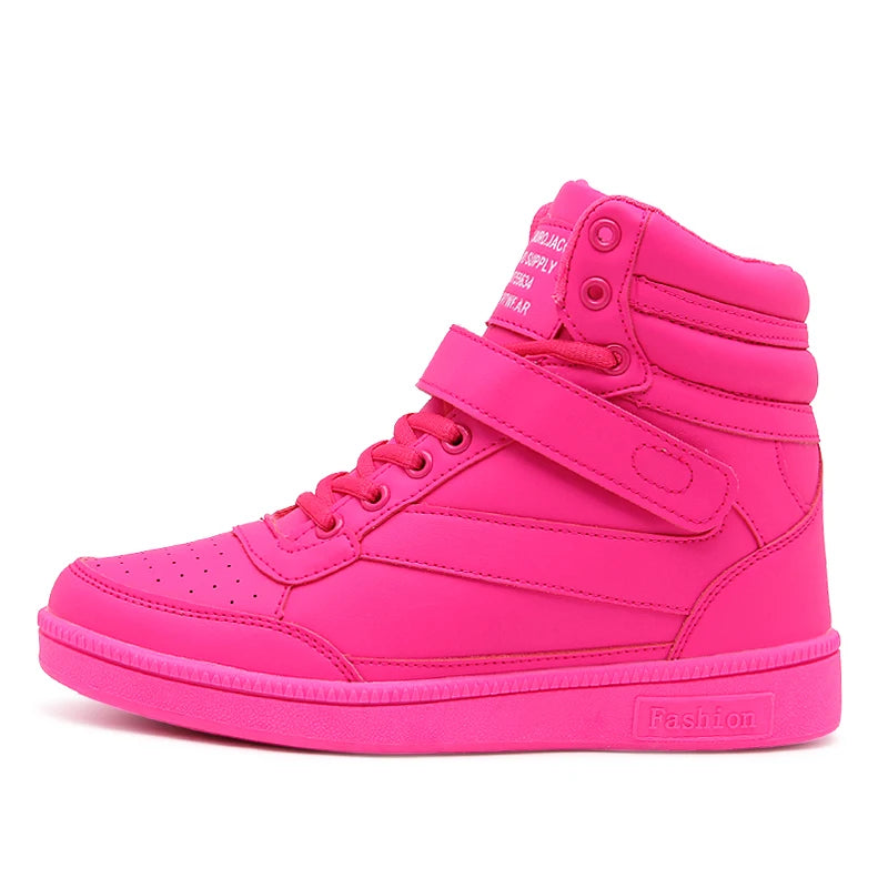 High-Top Leather Sneakers