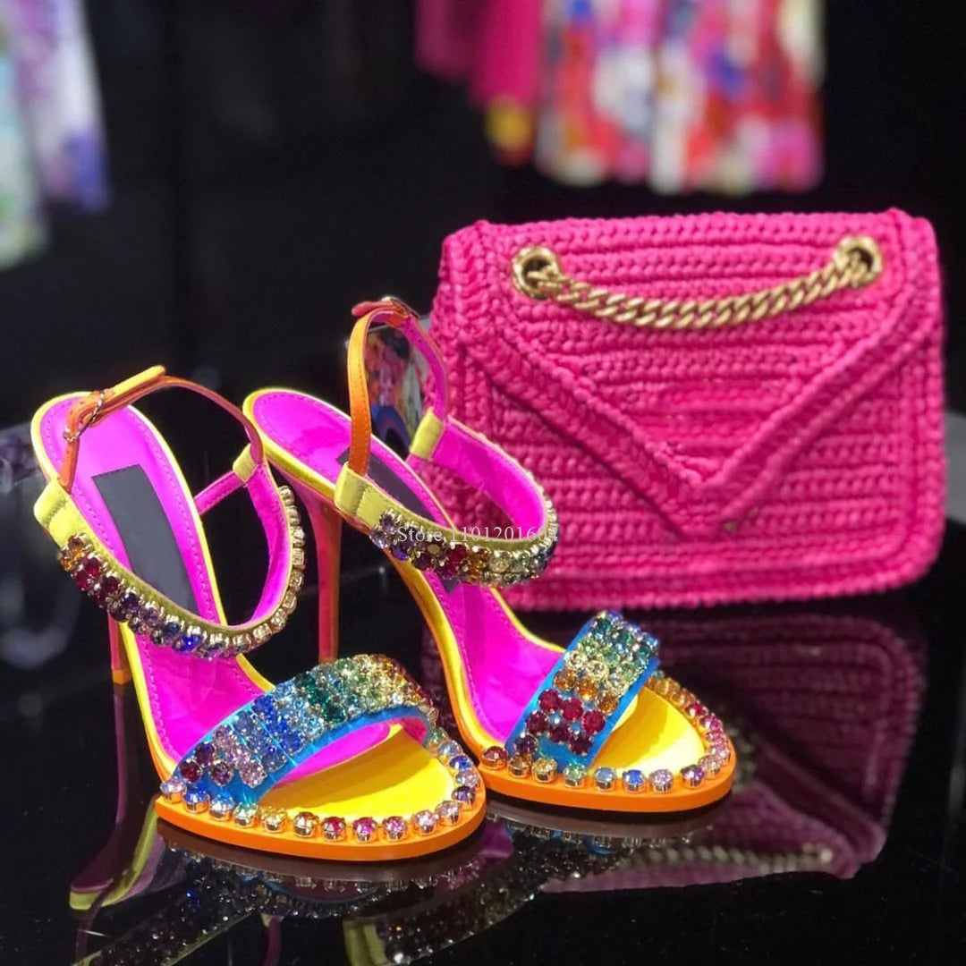 Color Crystal Sandals