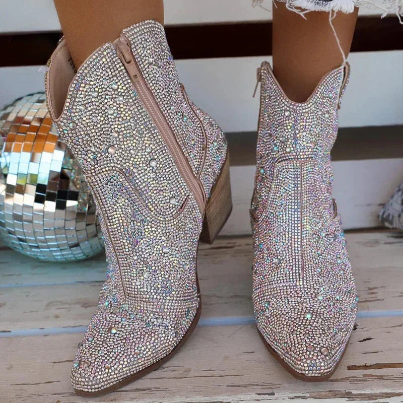 Western Cowgirl Glitter Boots
