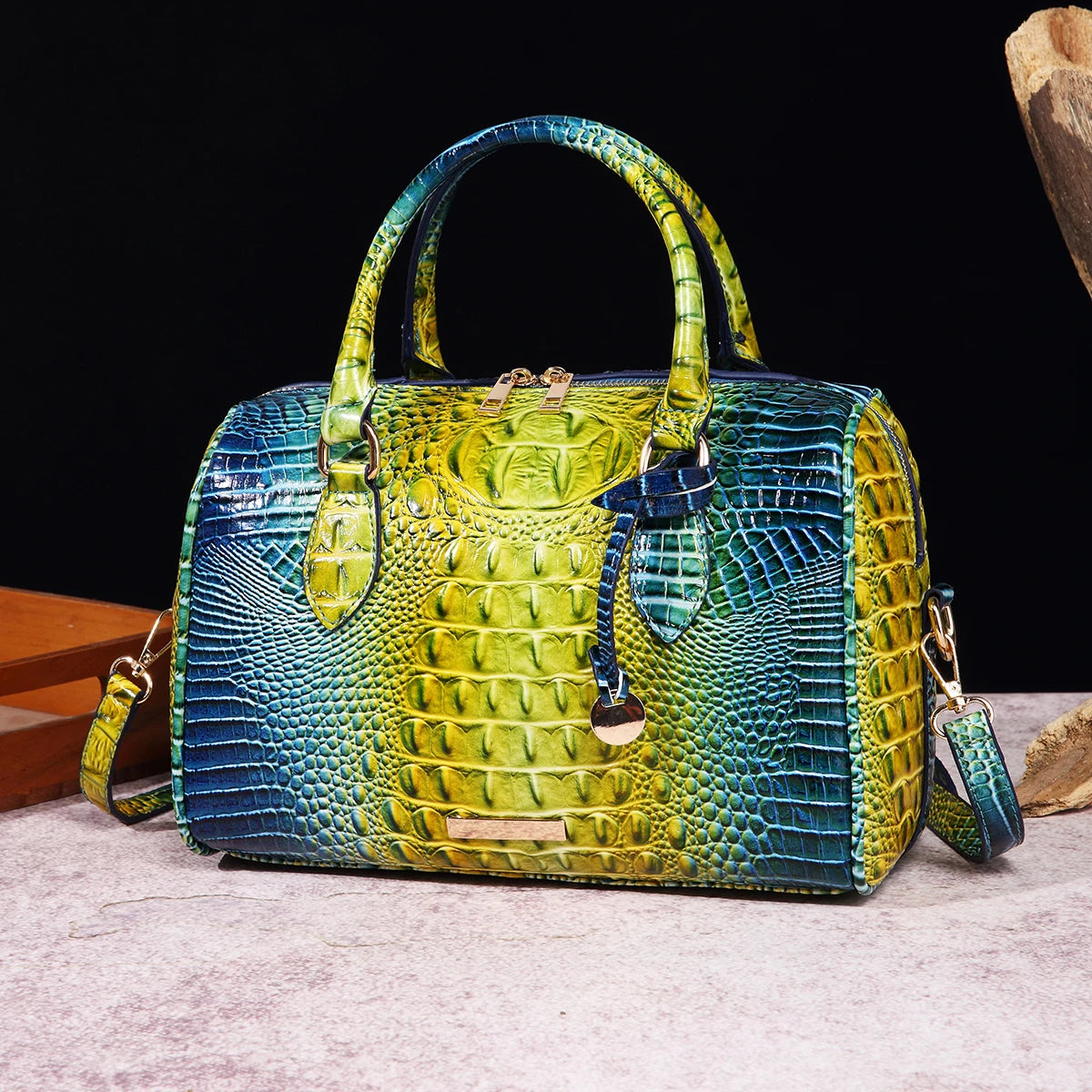 Ombre Crocodile Satchel