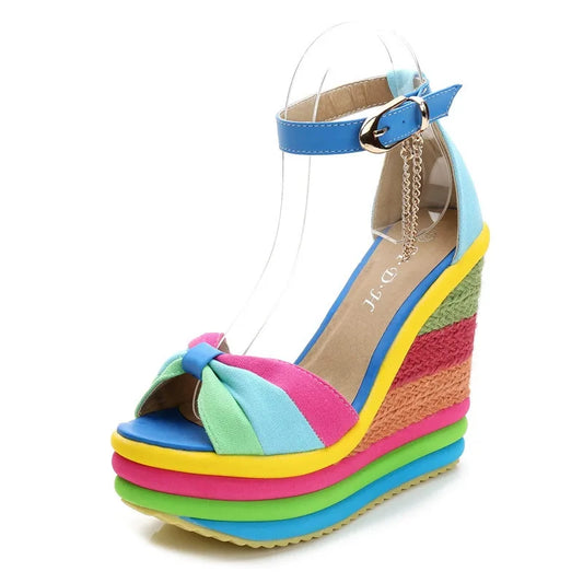Rainbow Bowknot Wedges