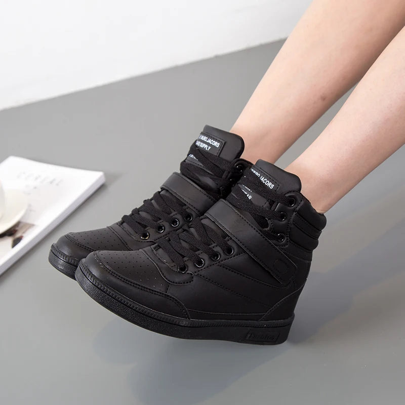 High-Top Leather Sneakers