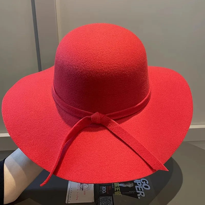 Faux Bowknot Fedora