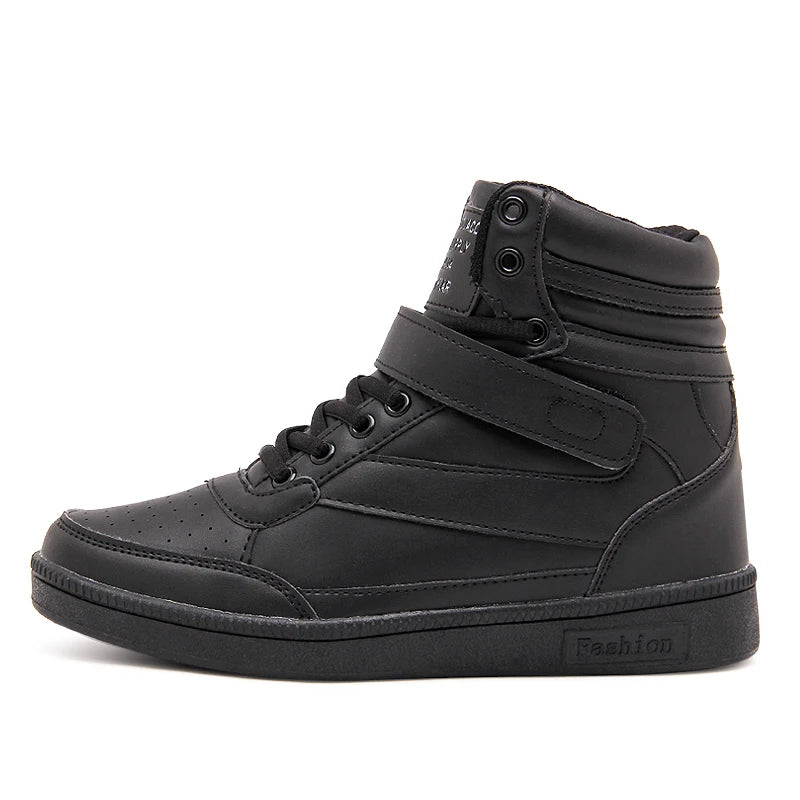 High-Top Leather Sneakers