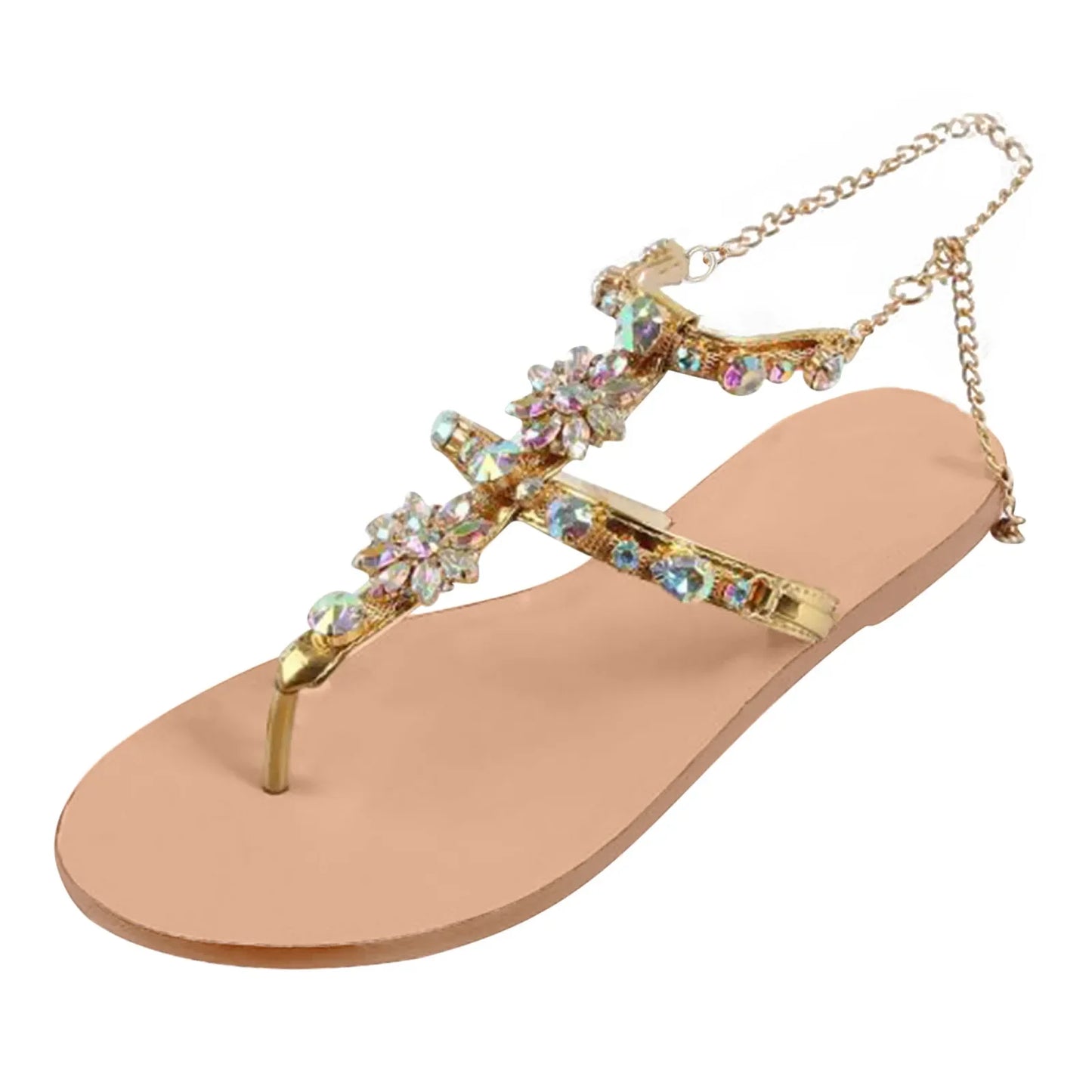 Crystal Chain Sandals