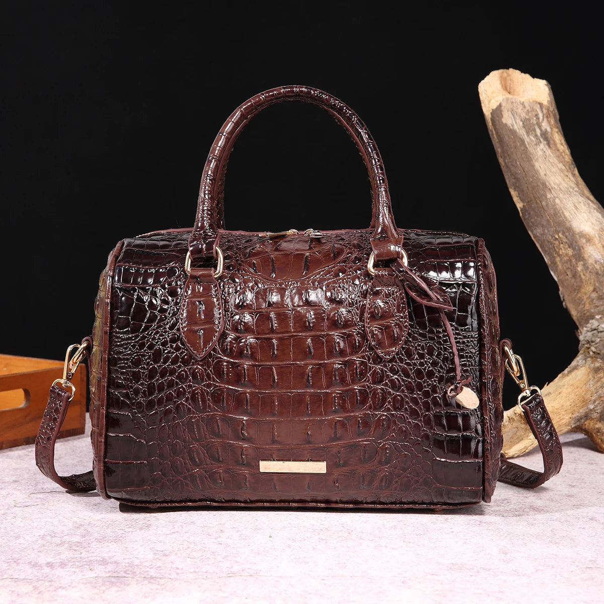 Ombre Crocodile Satchel