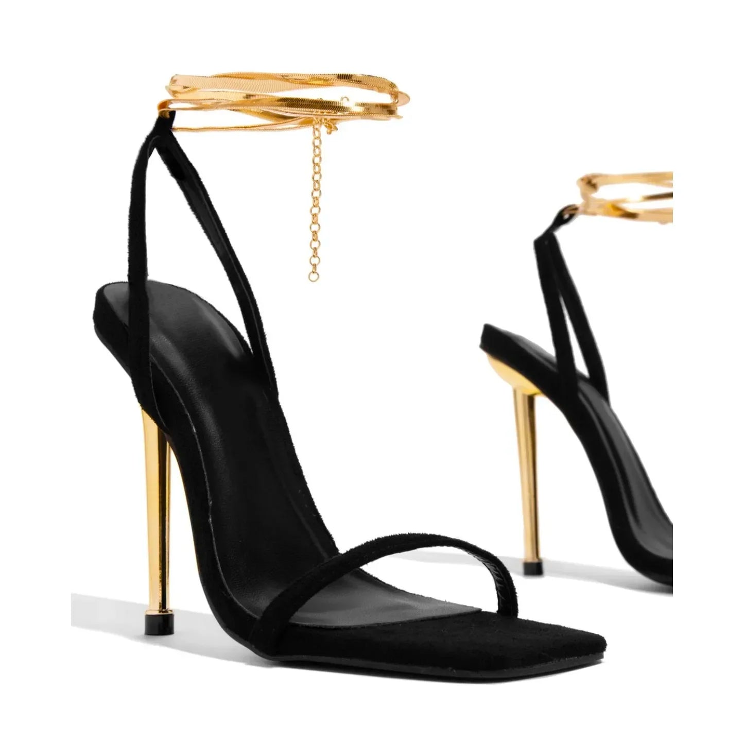 Gold Metal Stilettos