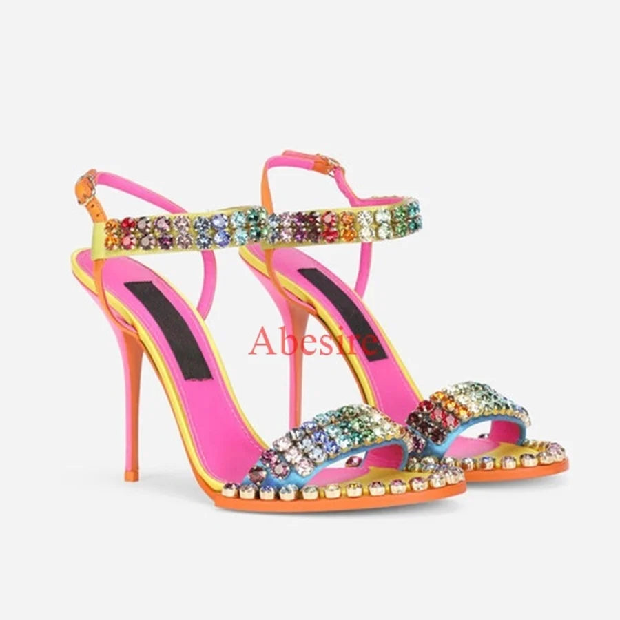Color Crystal Sandals
