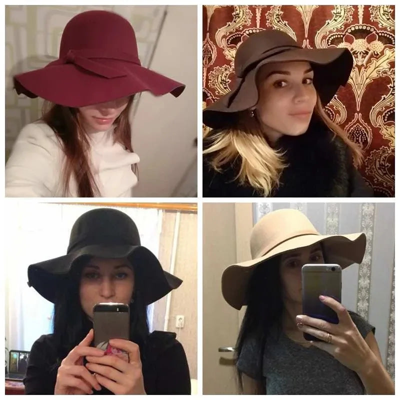 Faux Bowknot Fedora