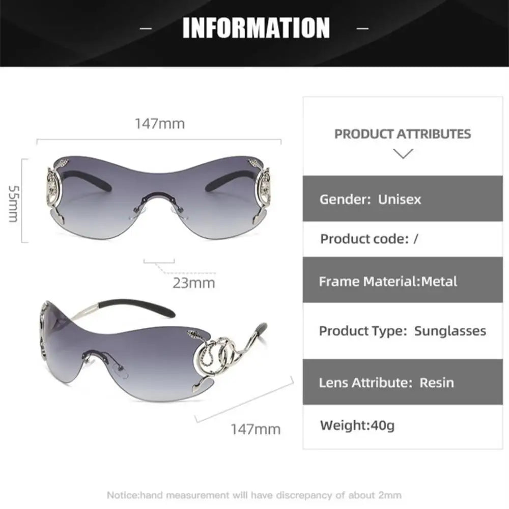 Rimless Metal Sunglasses
