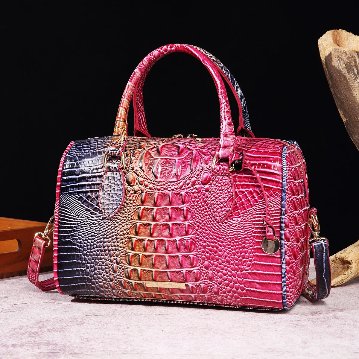 Ombre Crocodile Satchel