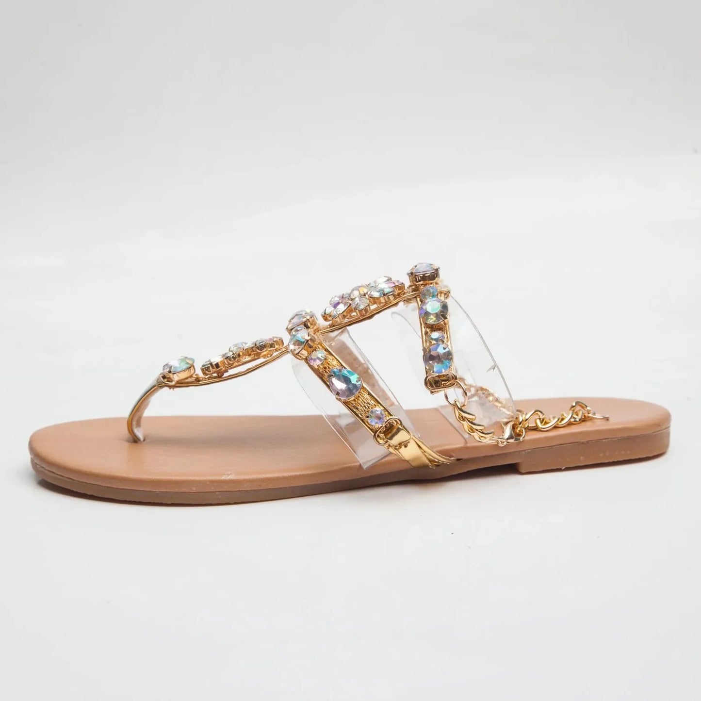Crystal Chain Sandals