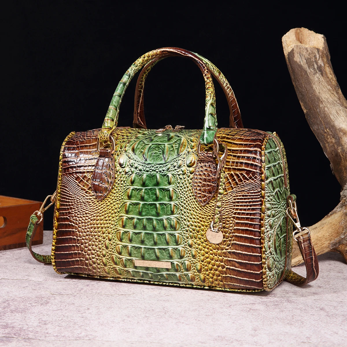 Ombre Crocodile Satchel