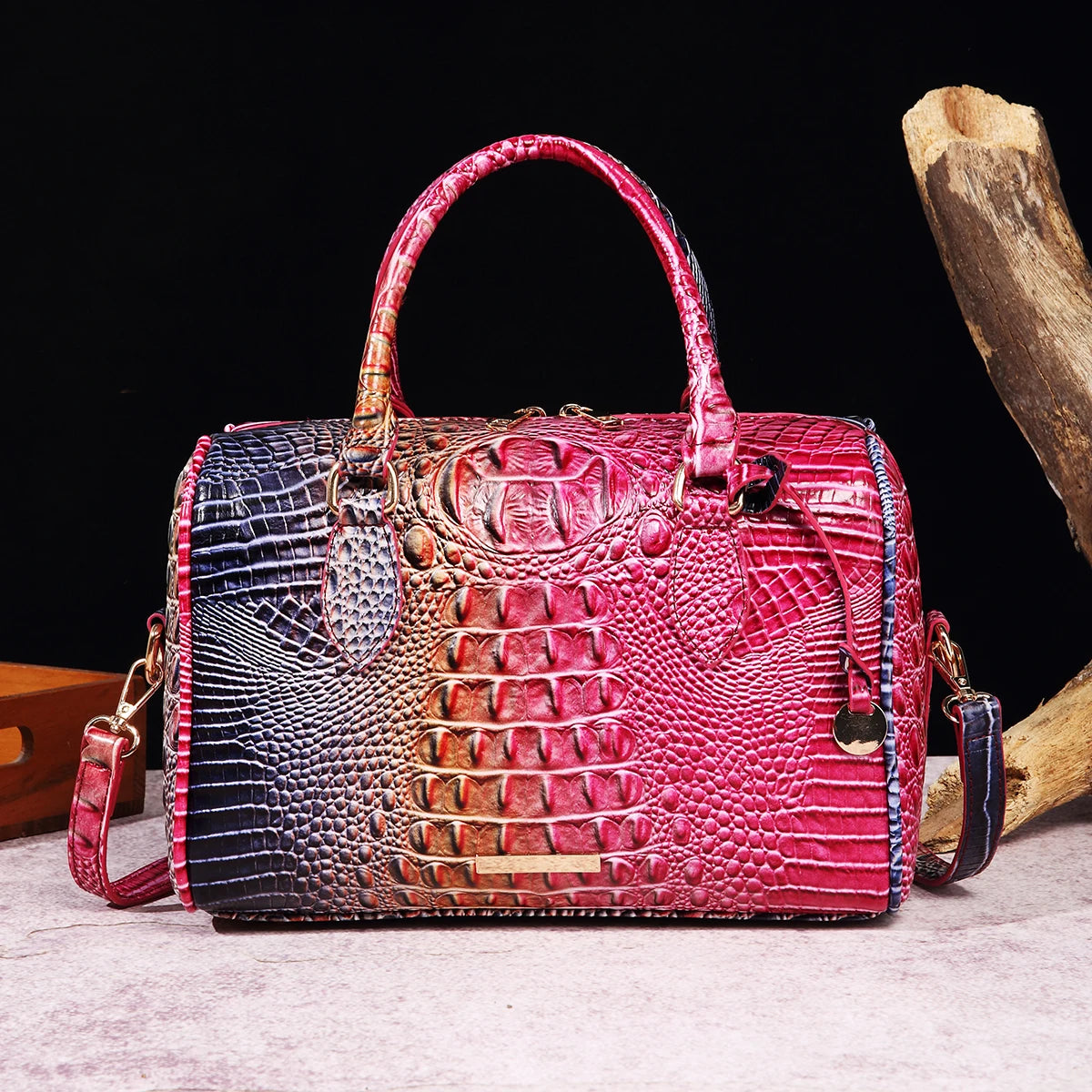 Ombre Crocodile Satchel