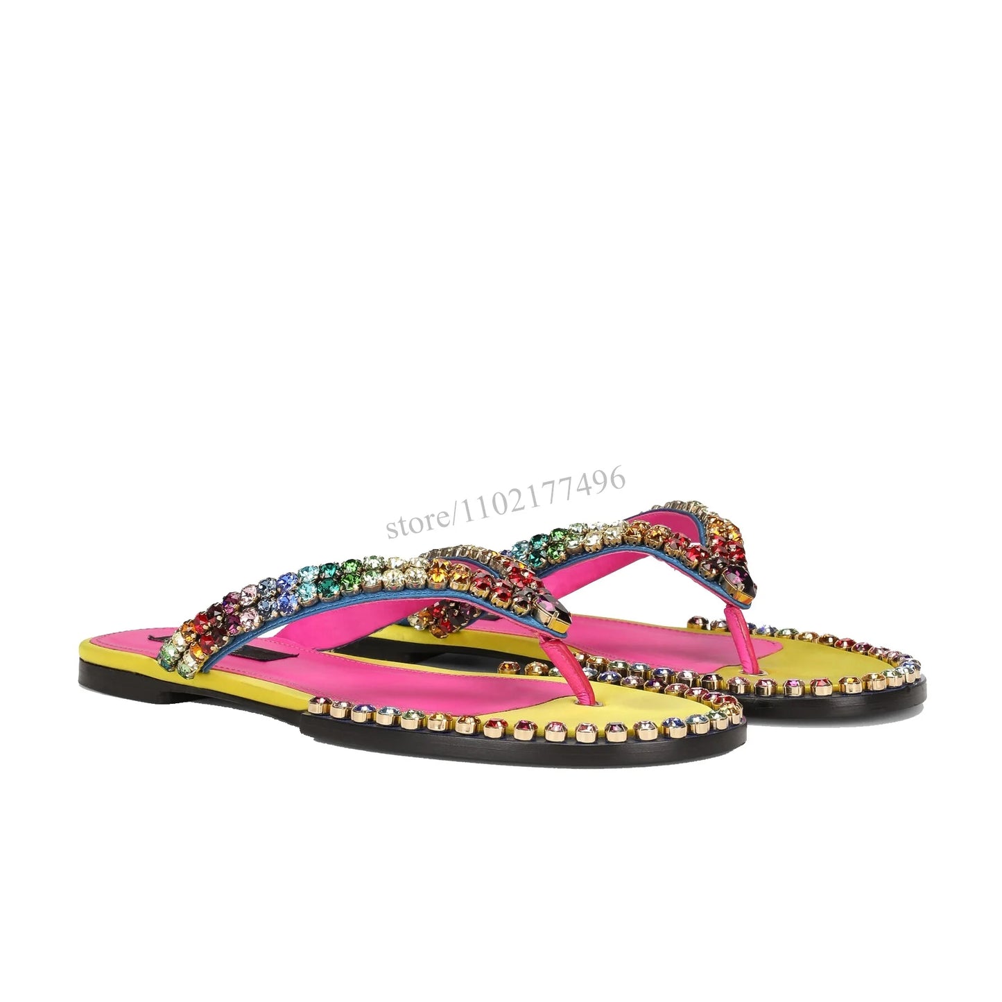 Color Crystal Sandals