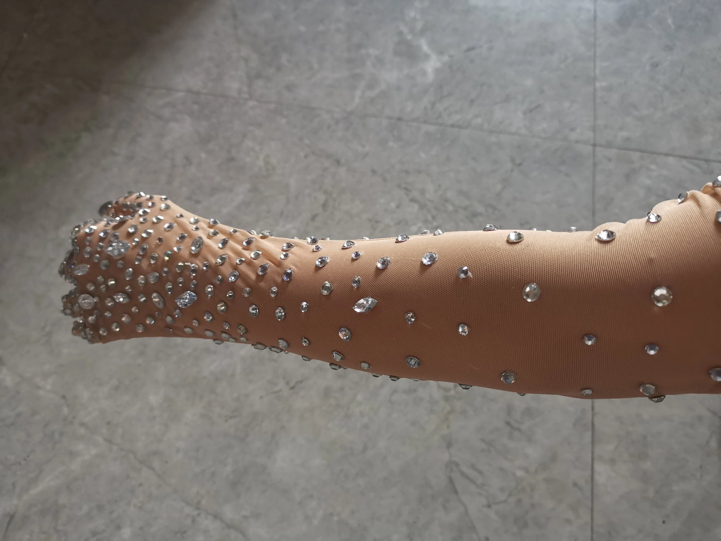 Luxurious Crystal Mesh Gloves