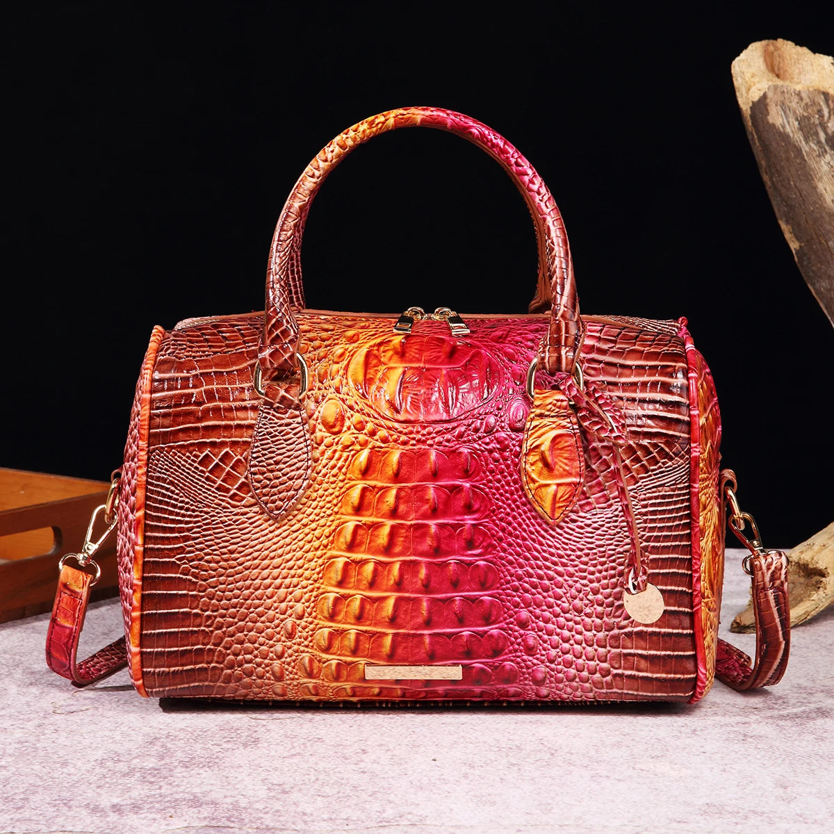 Ombre Crocodile Satchel