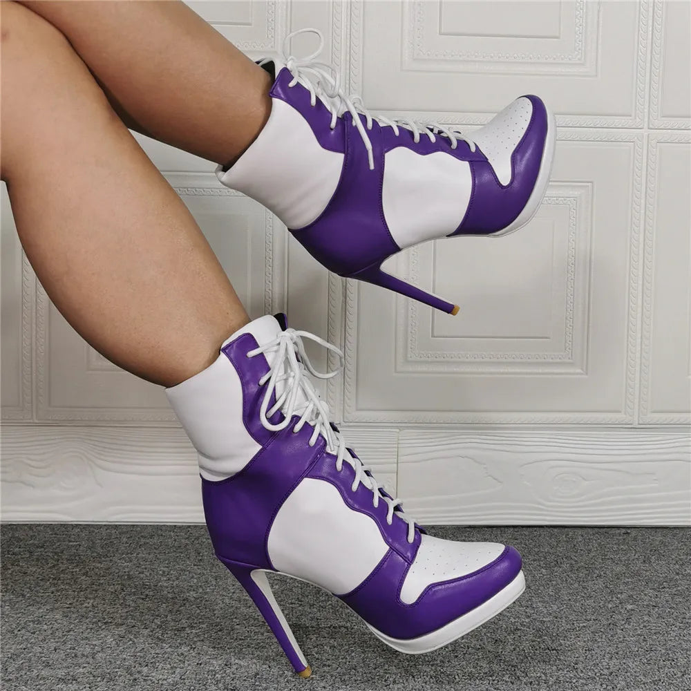 Lace-up Stiletto Boots