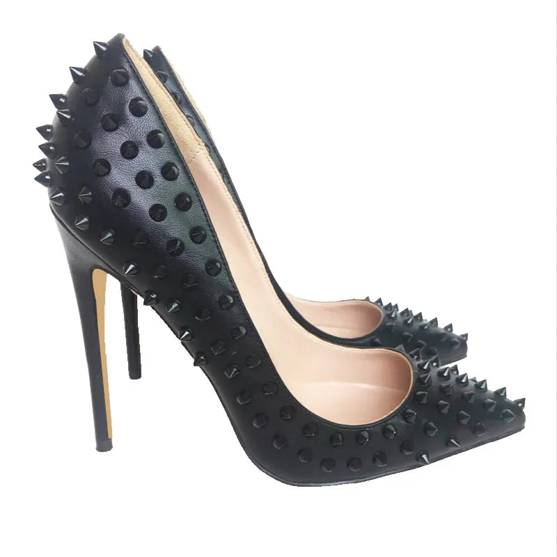 Black Spike Stilettos