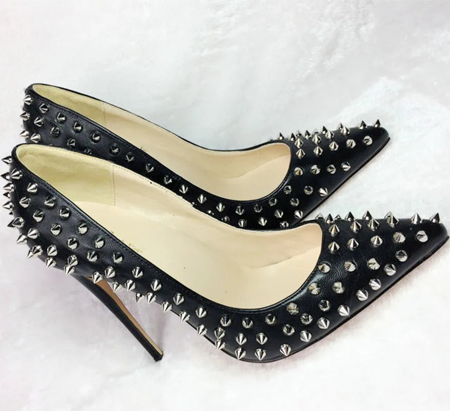 Black Spike Stilettos