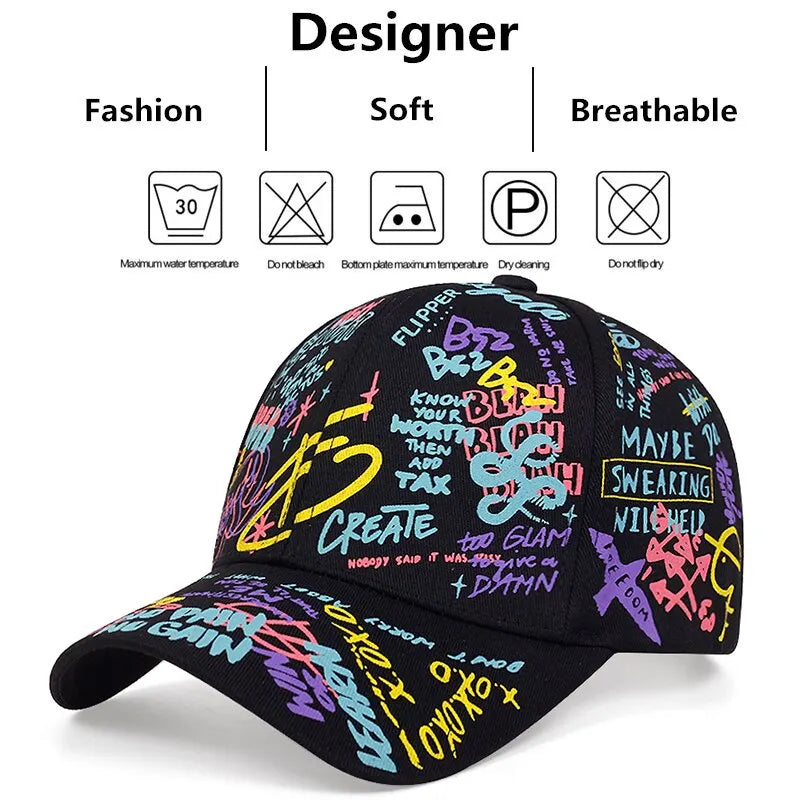 Unisex Graffiti Snapback