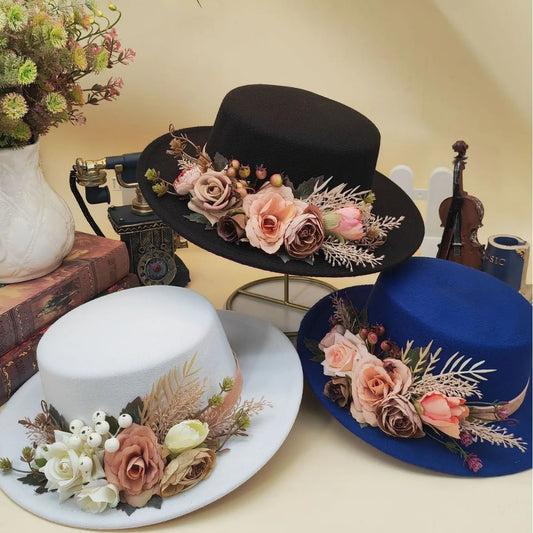 British Vintage Flat Top Basin Hats