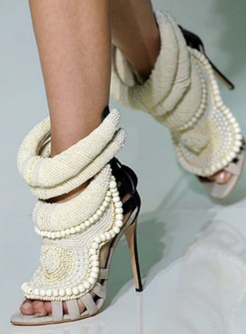 Pearl Embellished Stilettos