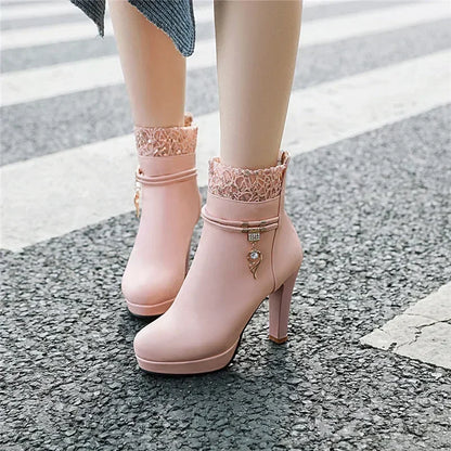 High Fashion Lace Booties