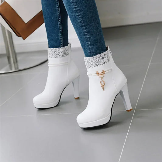 High Fashion Lace Booties