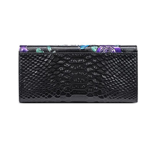 3D Floral Printed Wallet Large