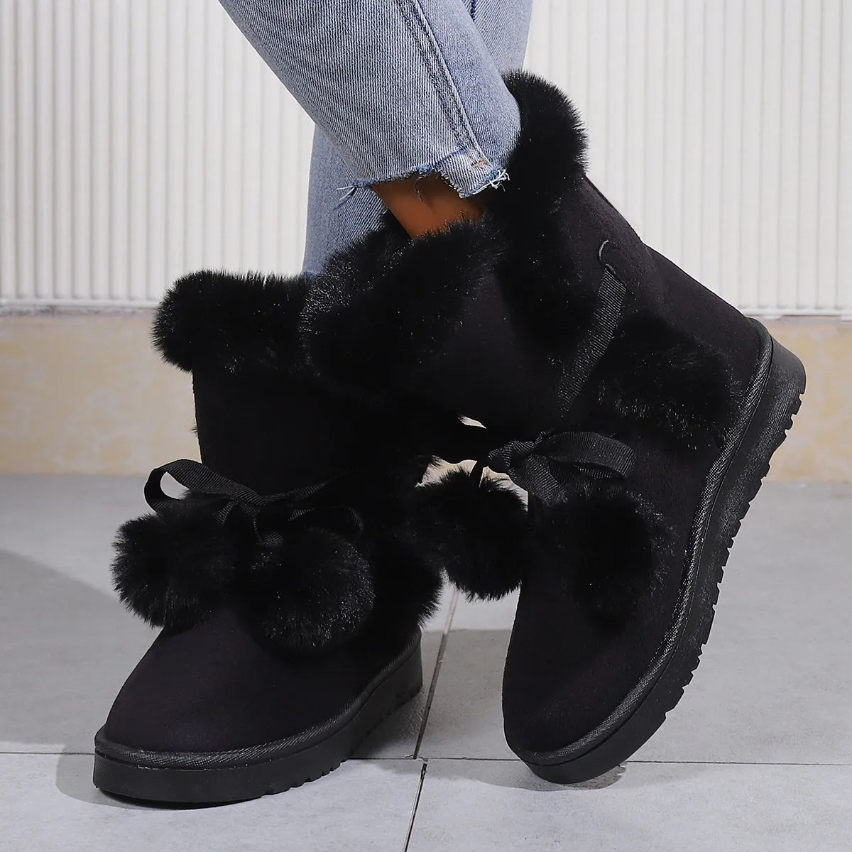 Winter Pompom Boots