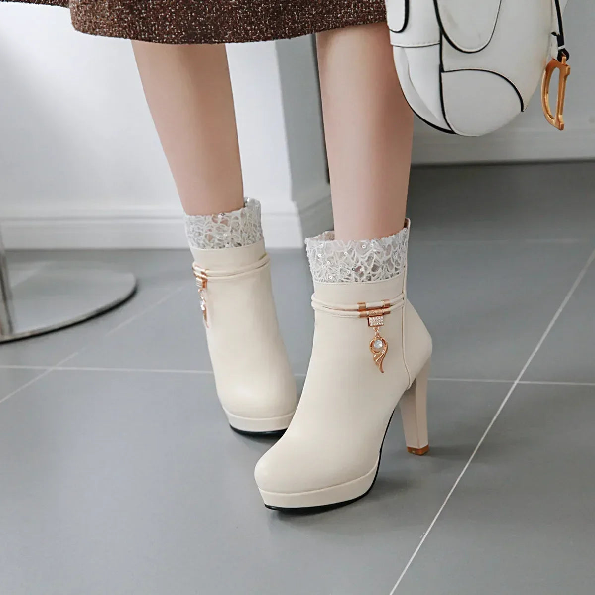 High Fashion Lace Booties